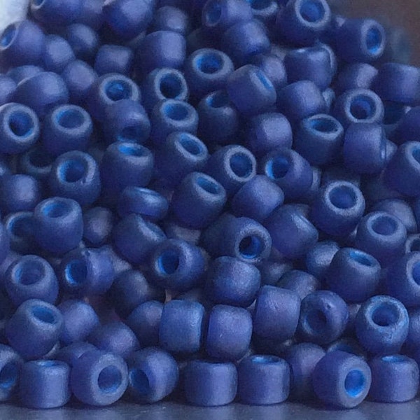 6/0 Japanese Seed Beads - Amethyst Colorlined Montana Matte Matsuno # F399H (5" tube, approx 20 grams)