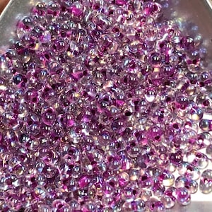 Berry Beads - Raspberry Lined Crystal AB Miyuki #264  (like Peanut Beads) (about 17.5 grams)