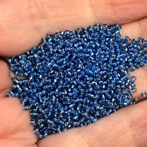 15/0 Japanese Seed Beads - Silverlined Sapphire Miyuki # 19