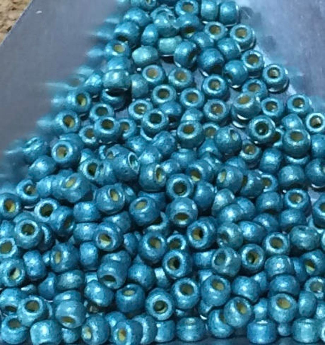 8/0 Japanese Seed Beads - Duracoat Matte Galvanized Seafoam #4217F