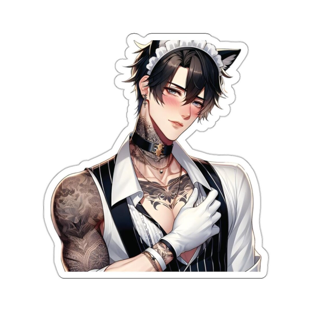 Anime Maid Cat Ear Butler Kiss-cut Stickers, Kawaii Sticker Pack Laptop ...