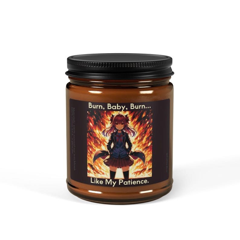Soy Candle, Funny Anime Girl Manga Inspired Scented Candle, Home Decor