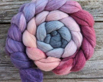 Rambouillet 14.5 Micron Merino Cashmere Bombyx Combed Top - 5 oz - Current Mood: Hydrangeas