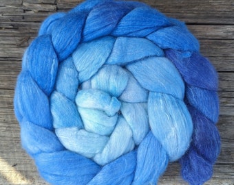 Rambouillet 14.5 Micron Merino Cashmere Bombyx Combed Top - 5 oz - Calypso