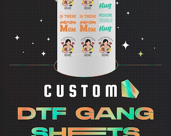 DTF Gang Sheet Transfer, Custom DTF Print, DTF Print Design, Custom Logo Sheet, Custom Heat Transfer, Bulk Dtf Transfer, Wholesale Dtf Print