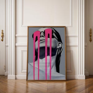 Abstract Woman Portrait Print: Modern Pop Art Wall Decor (Digital Download)