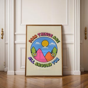 Retro Motivational Print: Colorful Positive Quote (Digital Download)