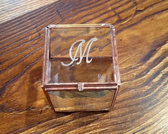 Personalized Glass Treasure Box - Ring Box
