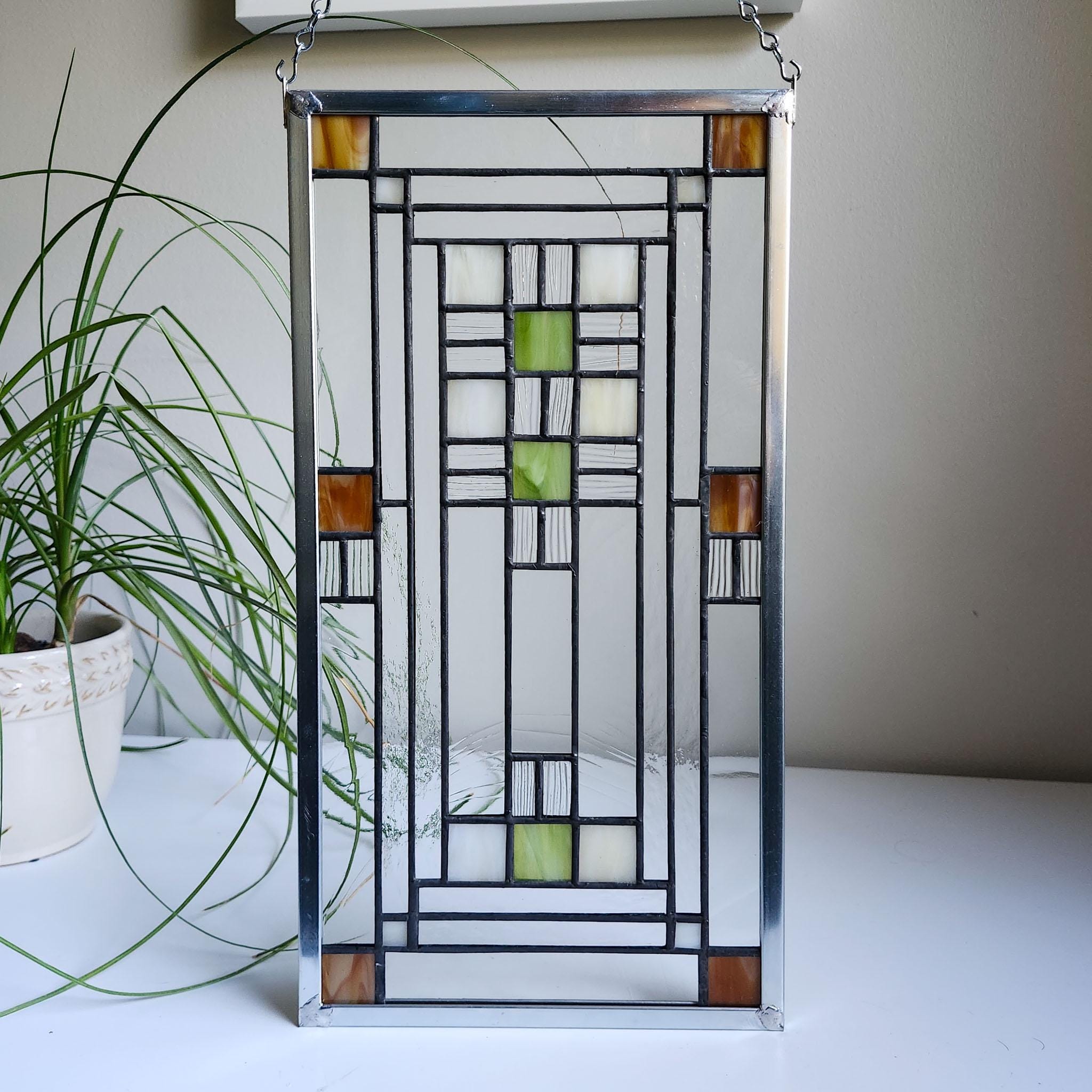 Craftsman Style Stained Glass Panel - Etsy, image size:2048x2048