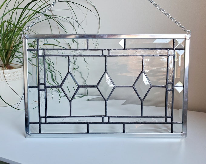 Traditional Small Stained Glass Panel Etsy