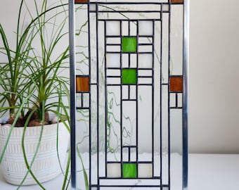 Craftsman Style Stained Glass Panel