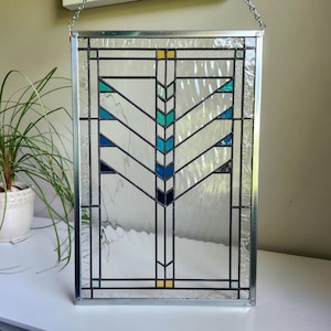 Tree of Life - Prairie Style Stained Glass Panel - Home Decor