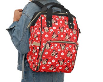 Minnie Mouse Diaper Bag, Multifunctional Baby Bag, Disney Baby Shower Gift, Diaper Backpack, New Mom Gift