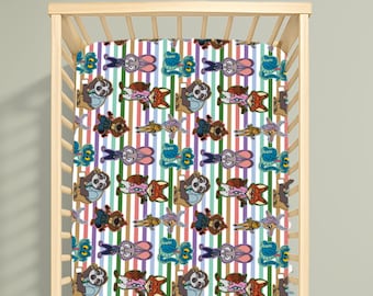 Zootopia wiegdeken – Judy Hopps & Nick Wilde babybeddengoed, stadssafari kinderkamer decor, Disney dieren babyshower cadeau