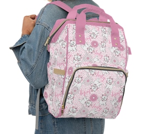 Aristocat&#39;s Marie Multi-Purpose Diaper Bag Backpack – Lightweight, Durable & Spacious Baby Travel Bag with Bottle Pockets