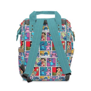 Lilo und Stitch Windeltasche, Stitch Baby Tasche, Multifunktionaler Windelrucksack, Disney Babypartygeschenk, neue Mutter Geschenk Bild 3