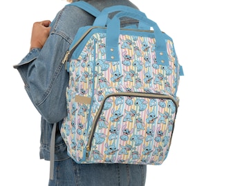 Bolsa de pañales de Lilo y Stitch, bolsa de bebé de Stitch, mochila multifuncional para pañales, regalo de Disney para baby shower, regalo para mamá primeriza