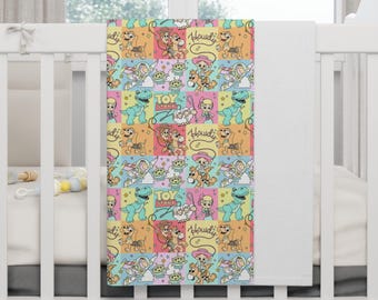 Miękki polarowy kocyk dla niemowląt Toy Story Pastel