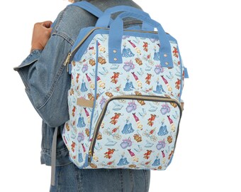 Cinderella Diaper Bag, Princess Baby Bag, Multifunctional Diaper Backpack, Disney Baby Shower Gift, New Mom Gift
