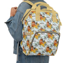 Sac à langer le roi lion, sac bébé safari, sac à dos à langer multifonctionnel, cadeau baby shower Disney, cadeau nouvelle maman