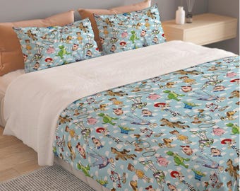 Juego de cama de Toy Story: suave, transpirable y agradable para la piel.