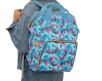 Stitch Multi-Purpose Diaper Bag Backpack – Lightweight, Durable & Spacious Baby Travel Bag with Bottle Pockets