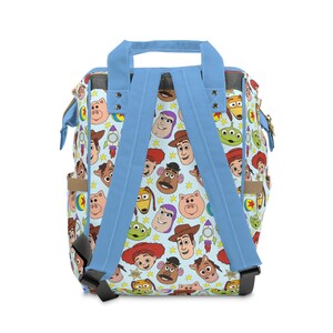 Toy Story Multifunctional Diaper Bag • Woody & Buzz Baby Backpack • Pixar Cowboy and Space Ranger Bag image 3