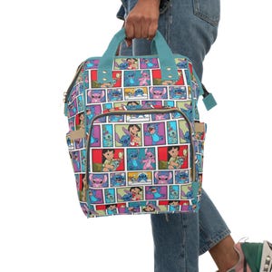 Lilo und Stitch Windeltasche, Stitch Baby Tasche, Multifunktionaler Windelrucksack, Disney Babypartygeschenk, neue Mutter Geschenk Bild 7