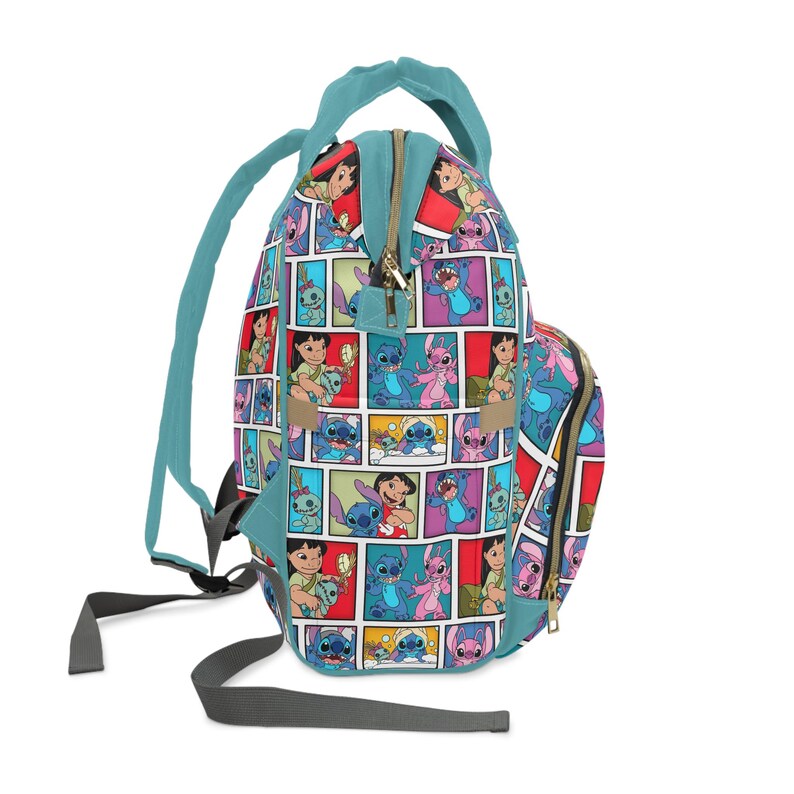 Lilo und Stitch Windeltasche, Stitch Baby Tasche, Multifunktionaler Windelrucksack, Disney Babypartygeschenk, neue Mutter Geschenk Bild 5