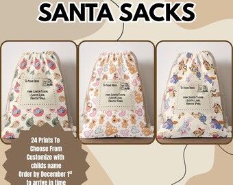 Disney Christmas Santa Sacks Customizable