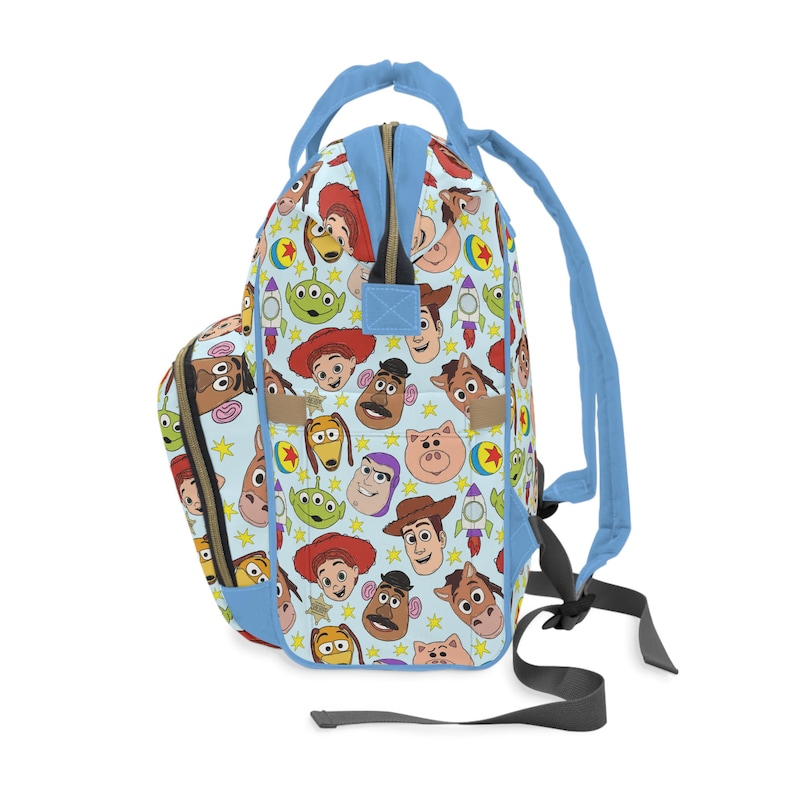 Toy Story Multifunctional Diaper Bag • Woody & Buzz Baby Backpack • Pixar Cowboy and Space Ranger Bag image 4