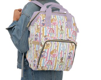 Princess Diaper Bag, Multifunctional Baby Bag, Princess Baby Shower Gift, Diaper Backpack, New Mom Gift