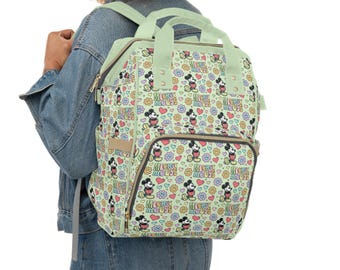 Bolsa de pañales de Mickey Mouse, bolsa multifuncional para bebé, regalo de Disney para baby shower, mochila para pañales, regalo para mamá primeriza