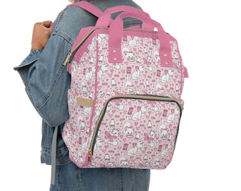 Aristocats Diaper Bag, Marie Baby Bag, Multifunctional Diaper Backpack, Disney Baby Shower Gift, New Mom Gift, Cat Baby Bag