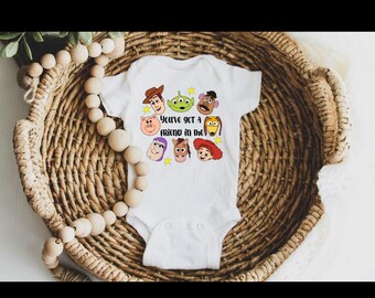 Toy Story Infant Baby Onesie – Soft Cotton Jersey Bodysuit with Snaps | Newborn Outfit | Baby Shower Gift | Cute Baby Clothes