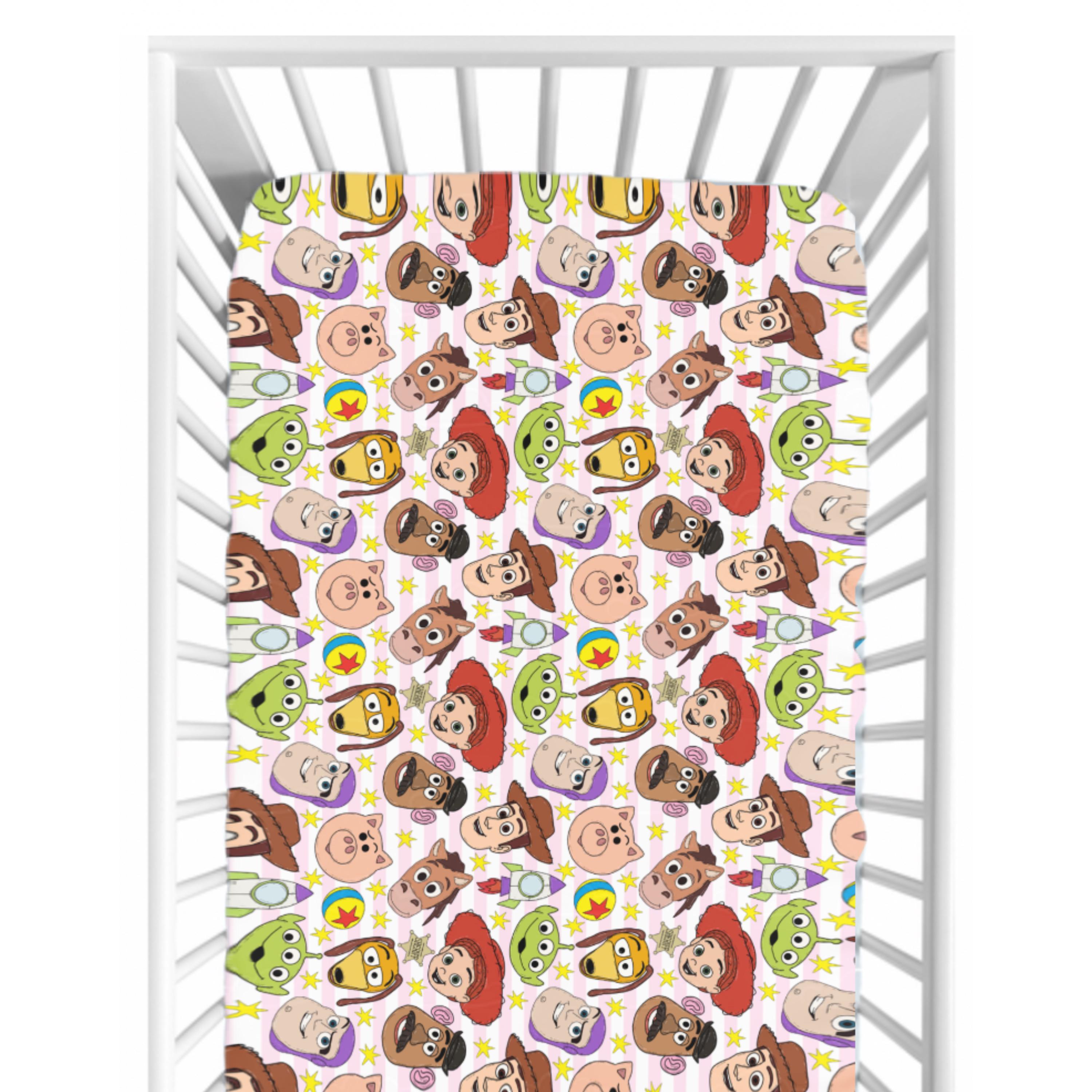Toy Story Crib Sheet – Woody Buzz Nursery Bedding, Pixar Baby Room
