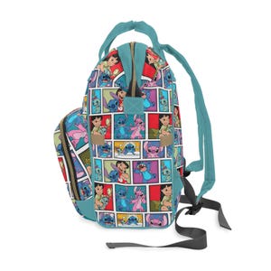 Lilo und Stitch Windeltasche, Stitch Baby Tasche, Multifunktionaler Windelrucksack, Disney Babypartygeschenk, neue Mutter Geschenk Bild 4