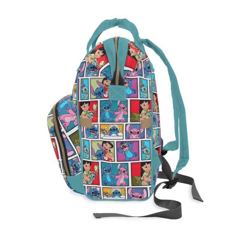 Lilo und Stitch Windeltasche, Stitch Baby Tasche, Multifunktionaler Windelrucksack, Disney Babypartygeschenk, neue Mutter Geschenk Bild 4