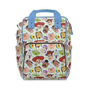 Toy Story Multifunctional Diaper Bag • Woody & Buzz Baby Backpack • Pixar Cowboy and Space Ranger Bag image 2
