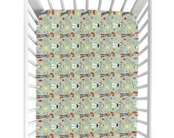 Toy Story Crib Sheet – Pixar Baby Bedding Featuring Woody & Buzz, Space Cowboy Nursery Decor, Disney Baby Shower Gift