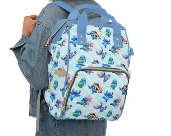 Lilo and Stitch Diaper Bag, Stitch Baby Bag, Multifunctional Diaper Backpack, Disney Baby Shower Gift, New Mom Gift