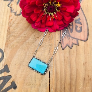 Turquoise Bar Necklace