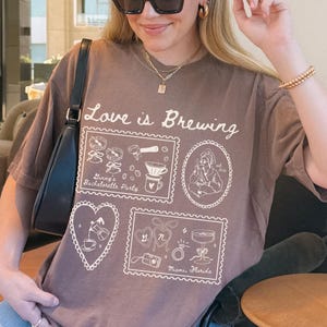 Love is Brewing Bachelorette Shirt: Coffee Bridal Shower Tee, Espresso Martini Bach Tshirts