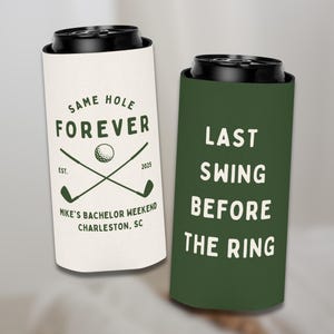 Golf Bachelor Party Can Cooler: Same Hole Forever Groomsmen Gift