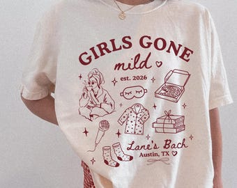 Camiseta de despedida de soltera "Girls Gone Mild": camiseta de pijamada de spa