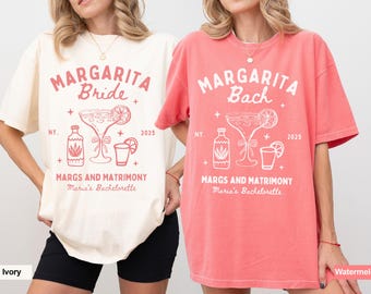 Margs and Matrimony Bachelorette T-Shirt: Tequila Fiesta Bridal Party, Girls Trip 2026