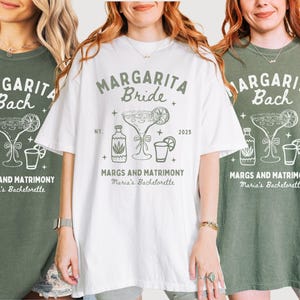 Margs and Matrimony Bachelorette T-Shirt: Tequila Fiesta Brautparty