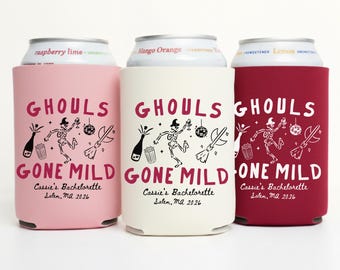 Ghouls Gone Mild Can Cooler, Boos Before I Dos, Halloween Bachelorette, Bridal Party Favors, Til Death Do We Party, Girls Gone Mild