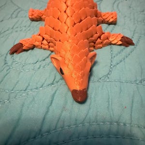Flexible 3D Printed Pangolin - 12&quot; Articulated Figure | PLA Filament | Poseable Desk Pet or decoration