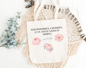 Lana Del Rey Tote Bag, Summer Wine Lyrics, Y2K Coquette Aesthetic